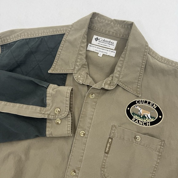 Columbia Other - Vintage Columbia Briarshun Shirt Mens L Beige Hunting Shooting Outdoor Heavy 90s
